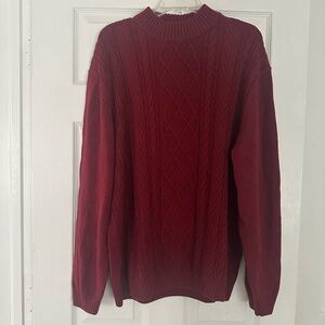 Roundtree & Yorke Burgundy Crewneck Sweater